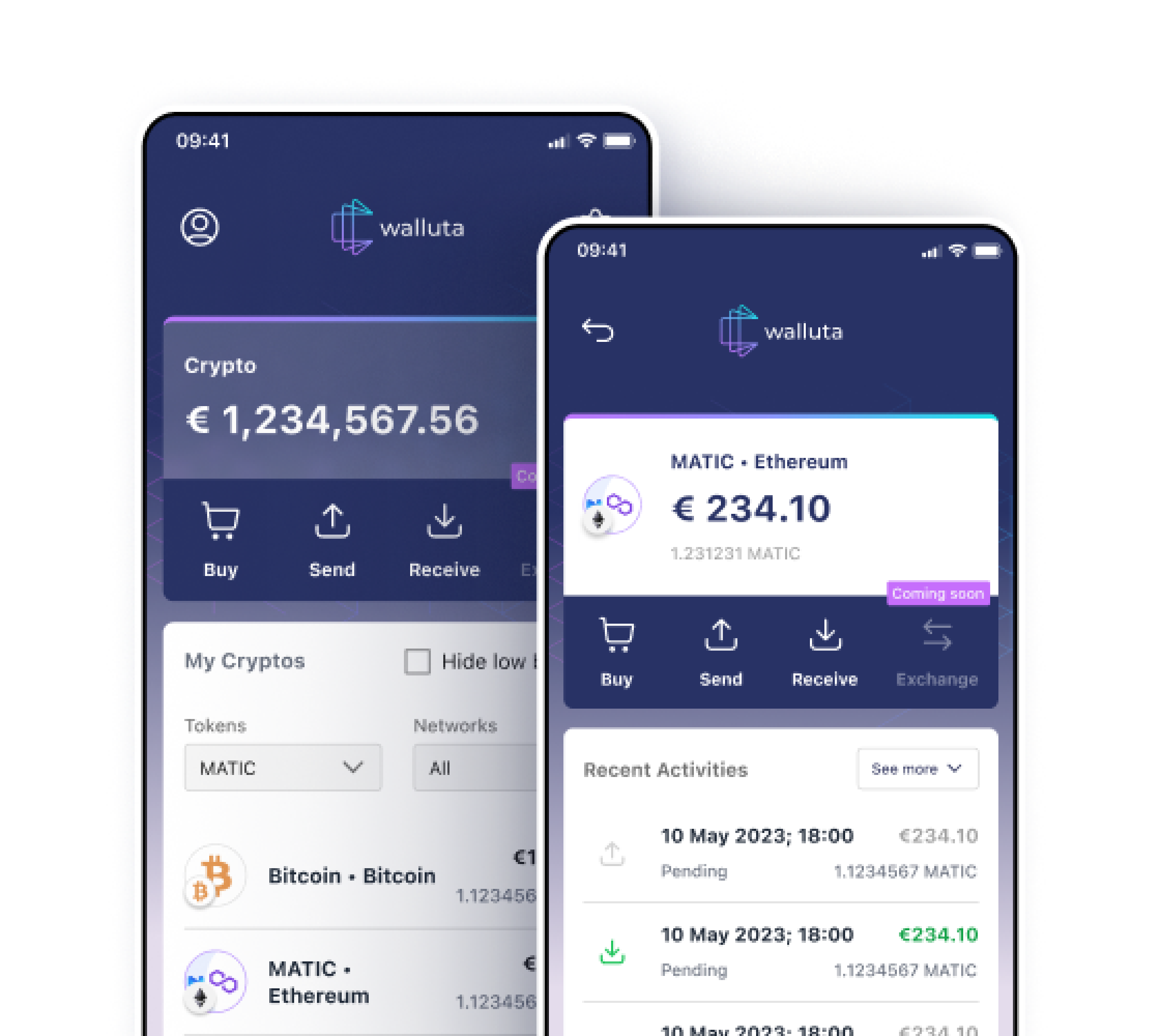 Smartphone mit Wallet-App und Krypto-Guthaben